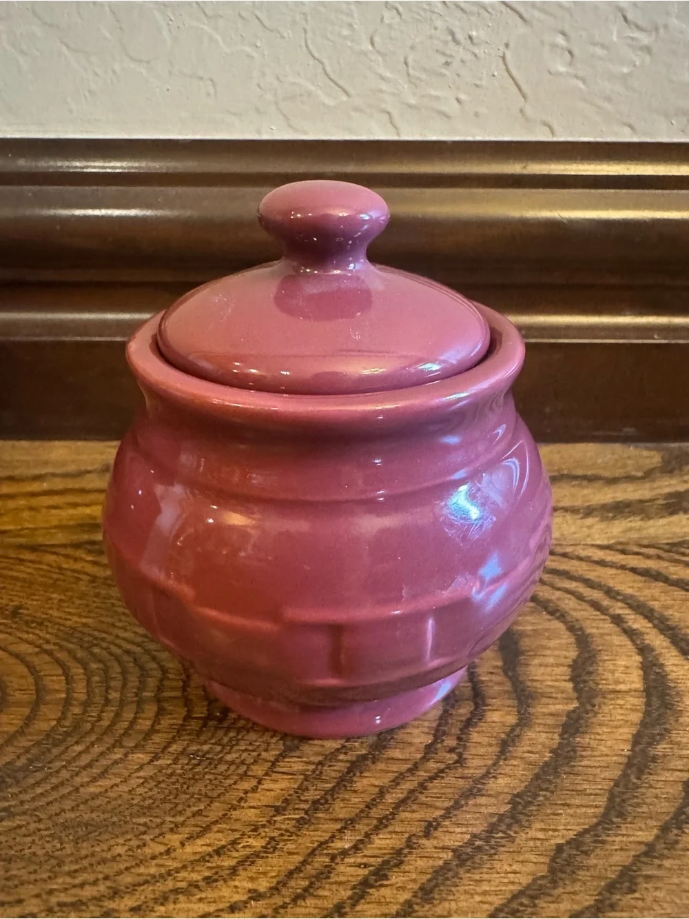 Longaberger Paprika 1 pint Croc and Lidded Sugar Bowl Woven Traditions